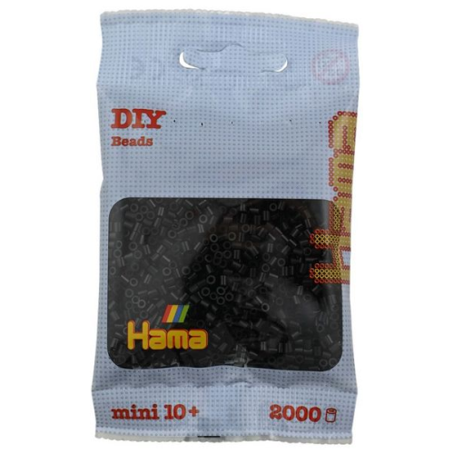Hama - Mini-Perlen, 2000 Stück schwarz