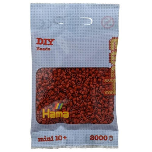 Hama - Mini-Perlen, 2000 Stück rotbraun