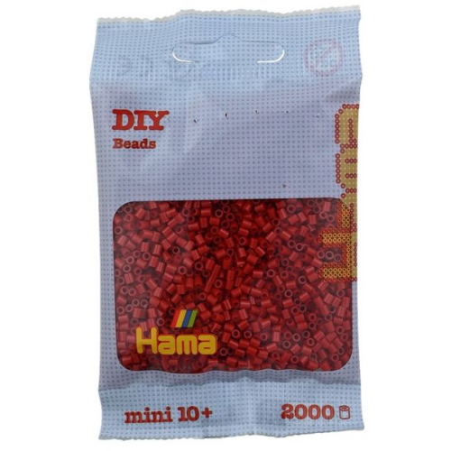 Hama - Mini-Perlen, 2000 Stück Mittelrot