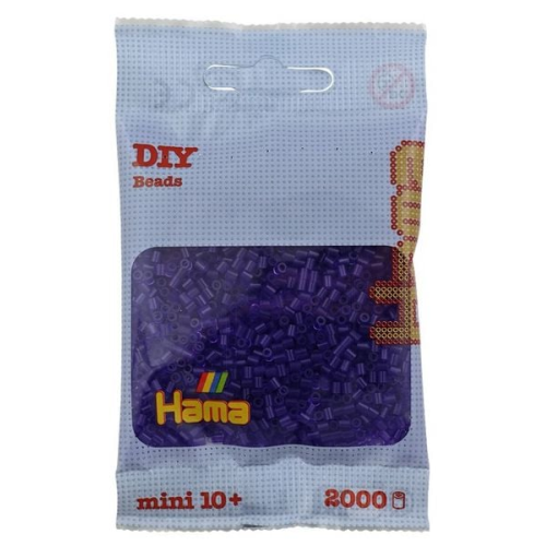 Hama - Mini-Perlen 2000 Stück transparent/lila