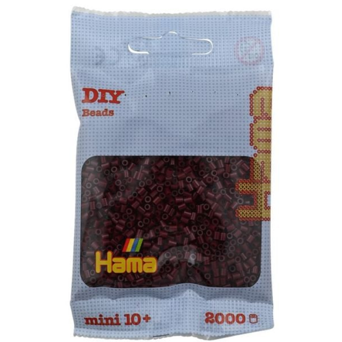 Hama - Mini-Perlen, 2000 Stück maulbeer
