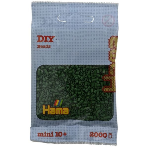 Hama 501-102 - DIY Bügelperlen Mini 10+, ca. 2000 Stück, Waldgrün