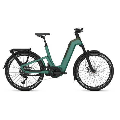 Kalkhoff ENTICE 7+ MOVE (600 Wh), 10 Gang Kettenschaltung, Unisexfahrrad, Wave, Modell 2025, 27,5 Zoll 55 cm mineralgreen / huntsmengreen matt