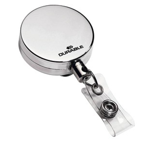 DURABLE Ausweishalter Jojo CHROME silber 10 St.