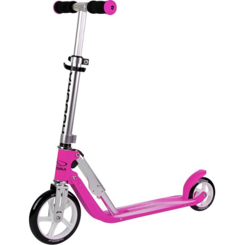HUDORA 14201 - Little BigWheel Scooter, Farbe: Magenta, Aluminium-Roller für Kinder ab 3 Jahren