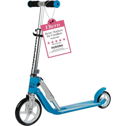 HUDORA 14202 - Little BigWheel Scooter, Farbe: Himmelblau, Aluminium-Roller für Kinder ab 3 Jahren