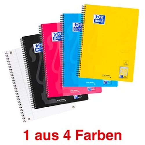 OXFORD Collegeblock TOUCH A4+ Lineatur 28 kariert mit beidseitigem Rand DIN A4 mit Rand
