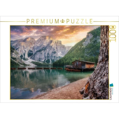 CALVENDO Puzzle Pragser Wildsee - Italien | 1000 Teile Lege-Größe 64x48cm Foto-Puzzle für glückliche Stunden