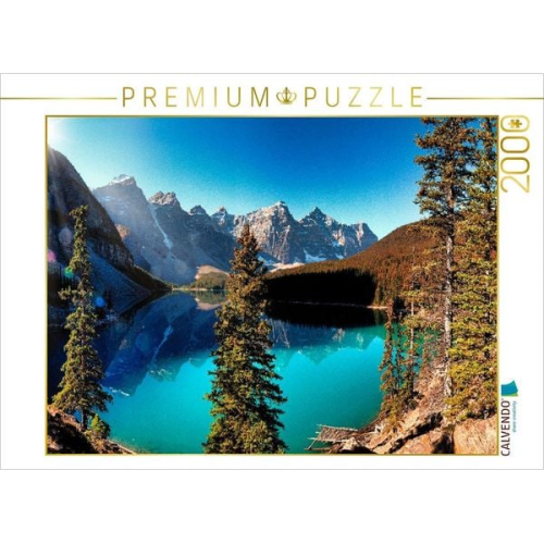 CALVENDO Puzzle Das beeindruckende Panorama über den Moraine Lake zeigt die ganze Schönheit der kanadischen Rocky Mountains. | 2000 Teile Lege-Größe 9