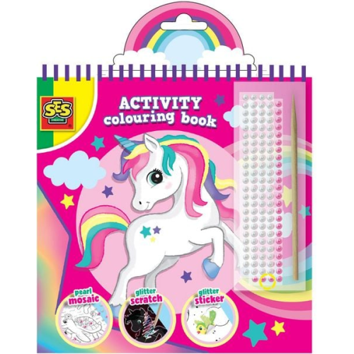 SES Creative - Activity Malbuch Glitzer 3 in 1