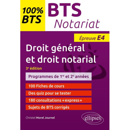 Christel Morel Journel - BTS Notariat - Épreuve de droit général et droit notarial (E4/U4)