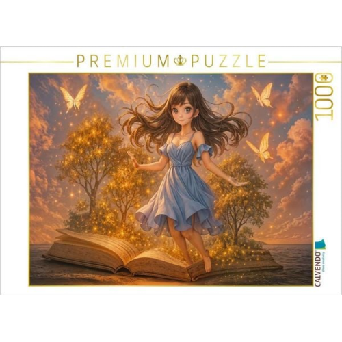 CALVENDO Puzzle Animewelt Heldin zwischen Seiten | 1000 Teile Lege-Größe 64x48cm Foto-Puzzle für glückliche Stunden