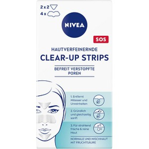 NIVEA HAUTVERFEINERNDE CLEAR-UP STRIPS Mitesserpflaster 6 St.