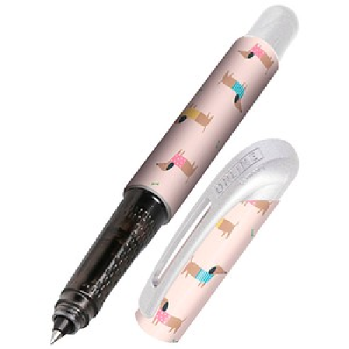 ONLINE® Rollerball College Dackel Tintenroller mehrfarbig 0,7 mm, Schreibfarbe: blau, 1 St.