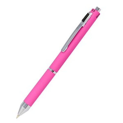 ONLINE® 4-Farben-Kugelschreiber Multipen pink, Schreibfarbe: rot, blau, schwarz, grau, 1 St.