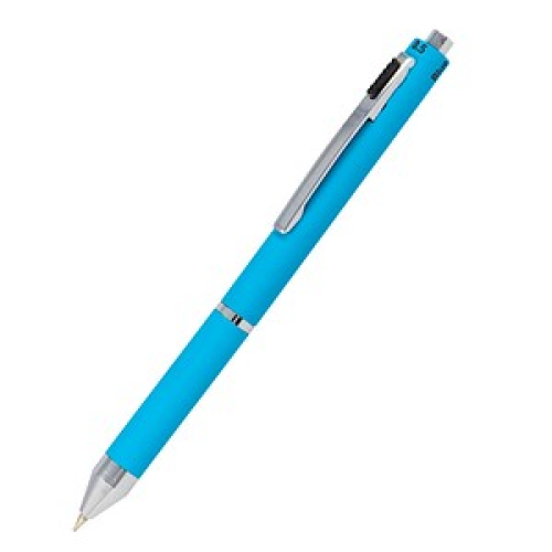 ONLINE® 4-Farben-Kugelschreiber Multipen blau, Schreibfarbe: rot, blau, schwarz, grau, 1 St.