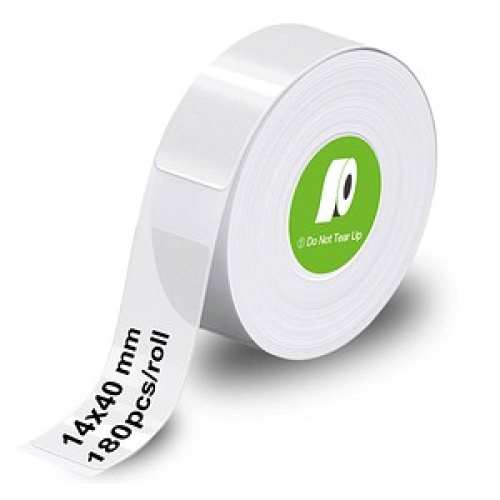 OLYMPIA Etikettenrolle für Etikettendrucker transparent, 14,0 x 40,0 mm, 1 x 180 Etiketten