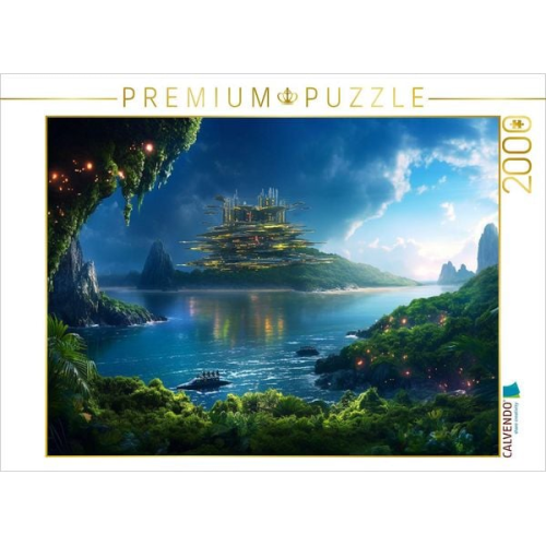 CALVENDO Puzzle Science Fiction - Reise zu fremden Planeten - Refugium | 2000 Teile Lege-Größe 90x67cm Foto-Puzzle für glückliche Stunden