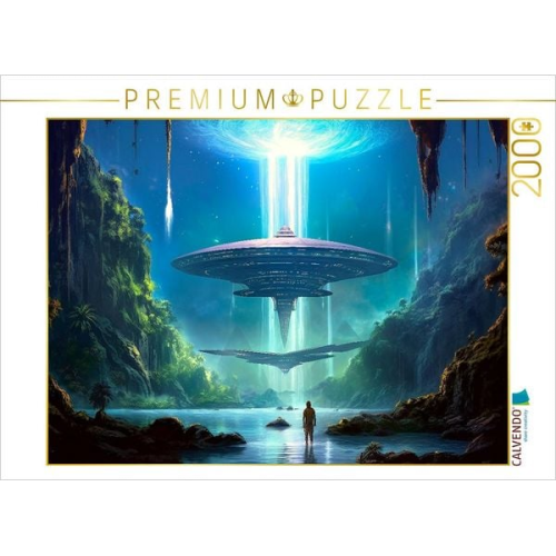 CALVENDO Puzzle Science Fiction - Reise zu fremden Planeten - Reise nach oben | 2000 Teile Lege-Größe 90x67cm Foto-Puzzle für glückliche Stunden