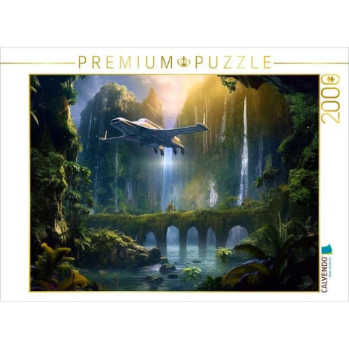 CALVENDO Puzzle Science Fiction - Reise zu fremden Planeten - Versteckte Ruinen | 2000 Teile Lege-Größe 90x67cm Foto-Puzzle für glückliche Stunden