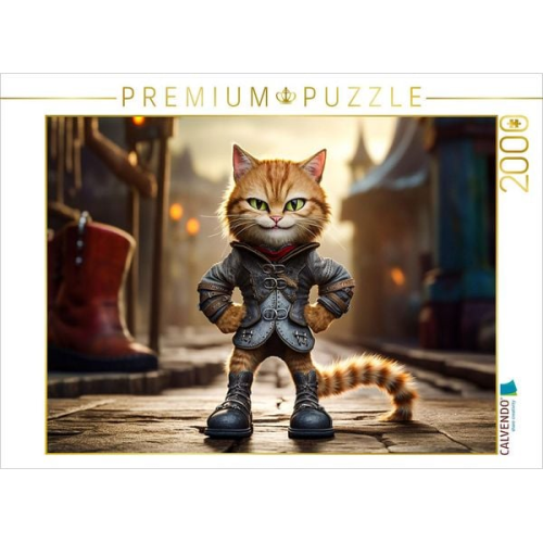 CALVENDO Puzzle Der gestiefelte Kater | 2000 Teile Lege-Größe 90x67cm Foto-Puzzle für glückliche Stunden