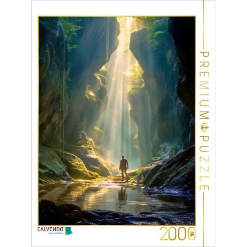 CALVENDO Puzzle Lichtstrahl in die Tiefe | 2000 Teile Lege-Größe 90x67cm Foto-Puzzle für glückliche Stunden