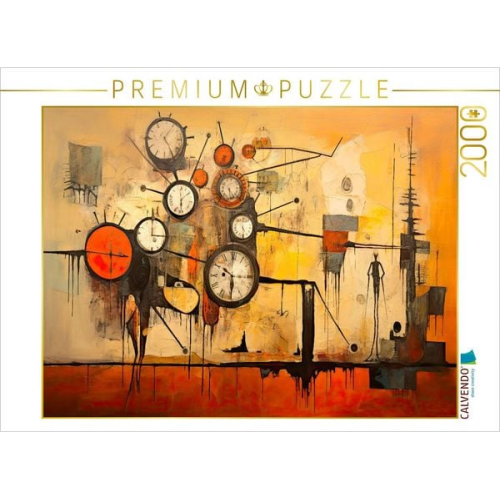CALVENDO Puzzle Die schwebenden Uhren | 2000 Teile Lege-Größe 90x67cm Foto-Puzzle für glückliche Stunden