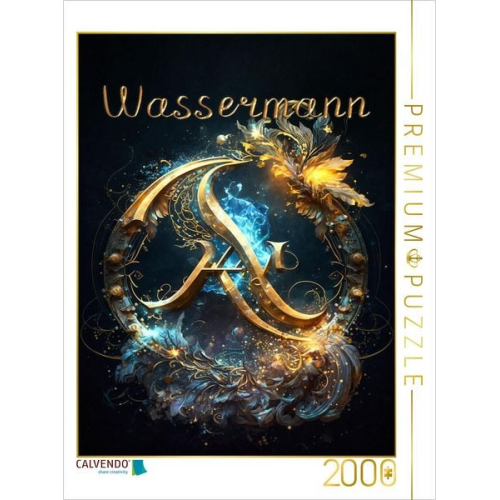 CALVENDO Puzzle Wassermann 21. Januar - 19. Februar | 2000 Teile Lege-Größe 90x67cm Foto-Puzzle für glückliche Stunden