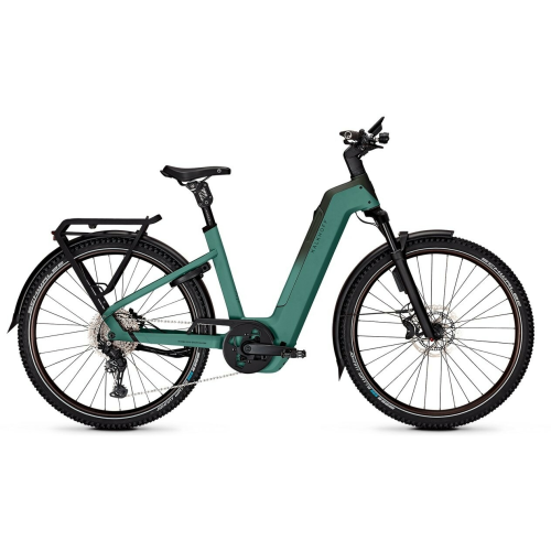 Kalkhoff ENTICE 5+ EXCITE ABS (800 Wh), 11 Gang Kettenschaltung, Unisexfahrrad, Wave, Modell 2025, 29 Zoll 53 cm mineralgreen / huntsmengreen matt
