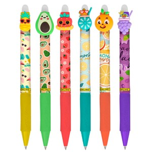ONLINE® magiXX Fun Gelschreiber Frutis 0,7 mm, Schreibfarbe: blau, 6 St.