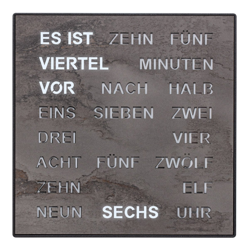 Filius 0401-4 Wortuhr Tisch- und Wanduhr Anthrazit 28 cm