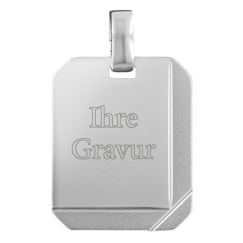 trendor 87318 Herren Gravur-Anhänger 925 Silber 20x16 mm