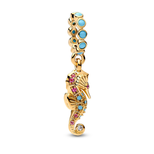 Pandora 763895C01 Charm-Anhänger Seepferdchen Goldfarben