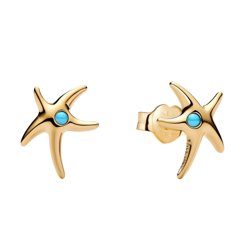 Pandora 263820C01 Damen-Ohrringe Seestern Ohrstecker Goldfarben