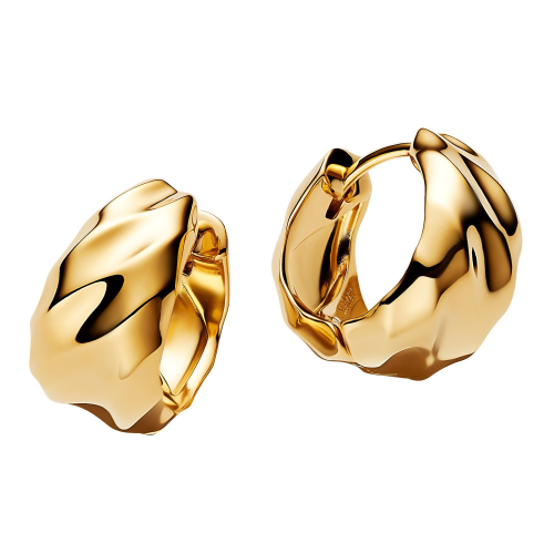 Pandora 263874C00 Damen Scharnier-Creolen Wellig Goldfarben