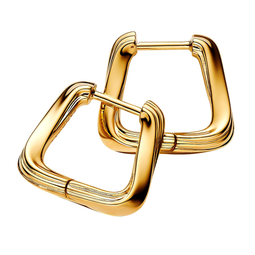Pandora 263875C00 Damen-Ohrringe Gedrehtes Dreieck Goldfarben