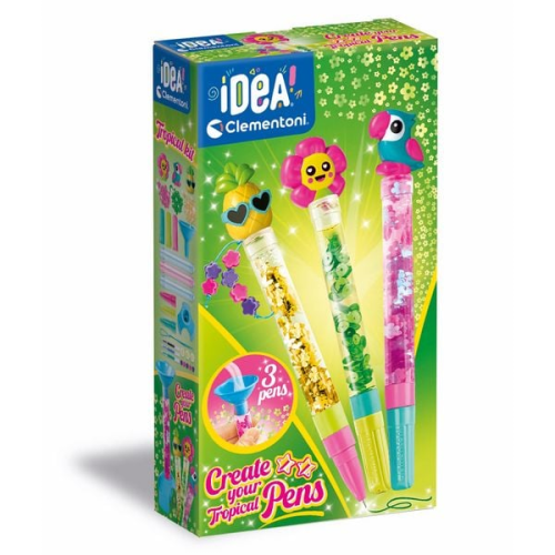 Clementoni - IDEA-Kreativ-Set - Deine Stift-Kreationen - Tropical