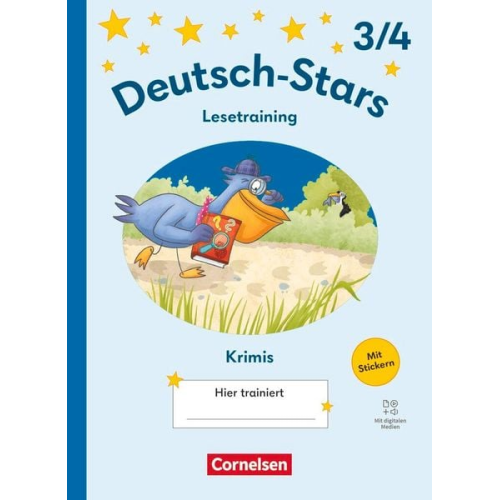 Deutsch-Stars 3./4. Schuljahr - Ausgabe 2025 - Lesetraining für Krimifans - Übungsheft