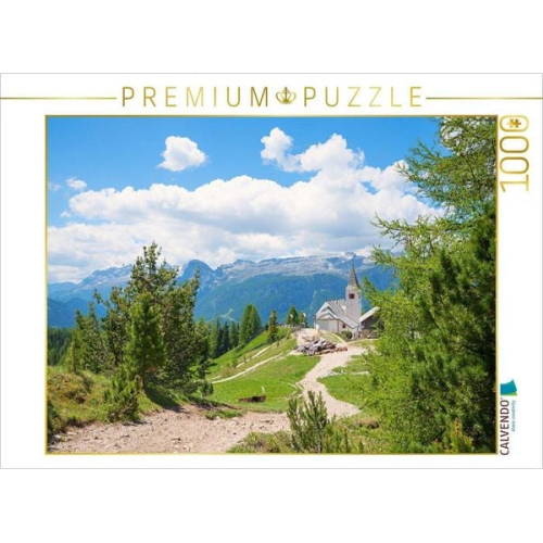 CALVENDO Puzzle Chiesa Santa Croce am Heiligkreuzkofel | 1000 Teile Lege-Größe 64x48cm Foto-Puzzle für glückliche Stunden