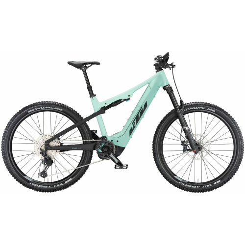 KTM MACINA LYCAN 771 GLORIOUS, 12 Gang Kettenschaltung, Erwachsenenfahrrad, Diamant, Modell 2023, 27,5 Zoll 43 cm pale mint matt (black+white)