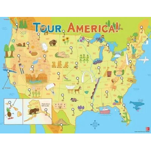 Arrive Math Game Board, Tour America