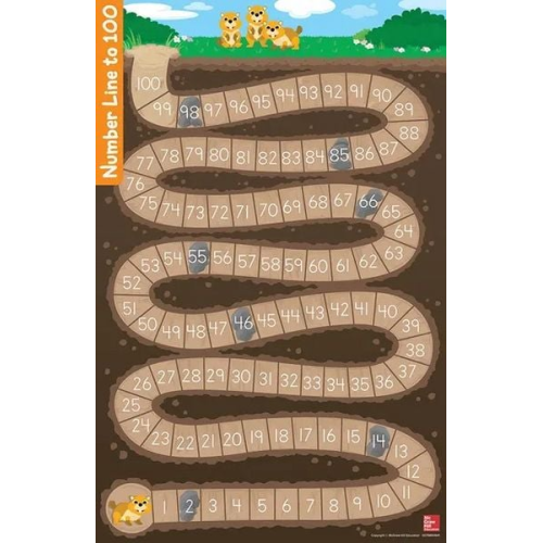 Arrive Math Game Board, Number Line to 100
