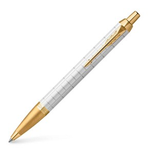 PARKER Kugelschreiber IM Premium weiß/gold, Schreibfarbe: blau, 1 St.