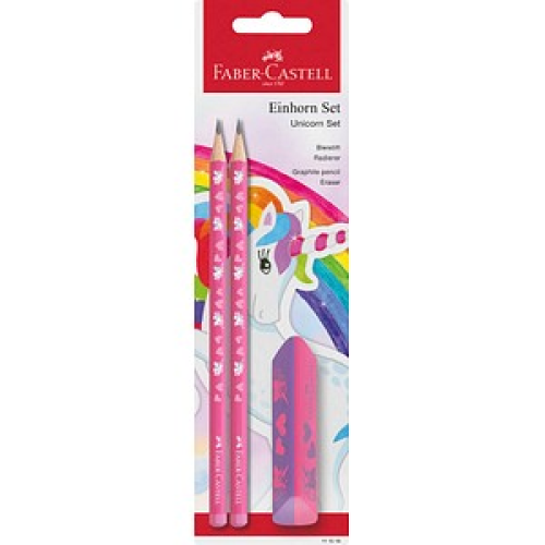 FABER-CASTELL Einhorn Bleistift-Set HB pink, 1 Set