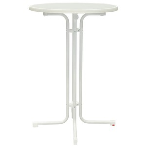 MFG Freizeitmöbel Stehtisch Melamin weiß, marmor 80,0 x 80,0 x 110,0 cm