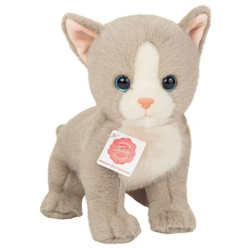 Teddy Hermann 918417 - Babykatze grau, 24 cm, Plüschtier