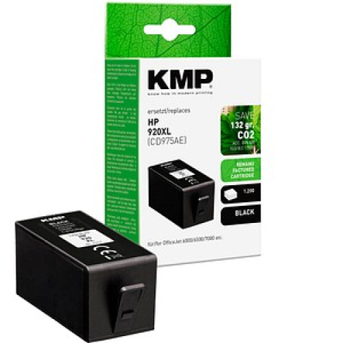 KMP  schwarz Druckerpatrone kompatibel zu HP 920XL (CD975AE)