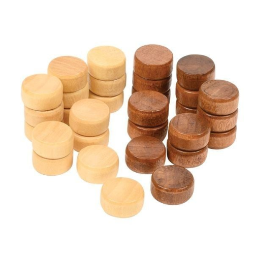 Philos 4100 - Spielsteine, Backgammon, 17x8mm, Holz, 2x15 Stück