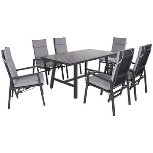Garden Pleasure Sitzgruppe DENIA /SINTRA, anthrazit Metall, 7-teilig