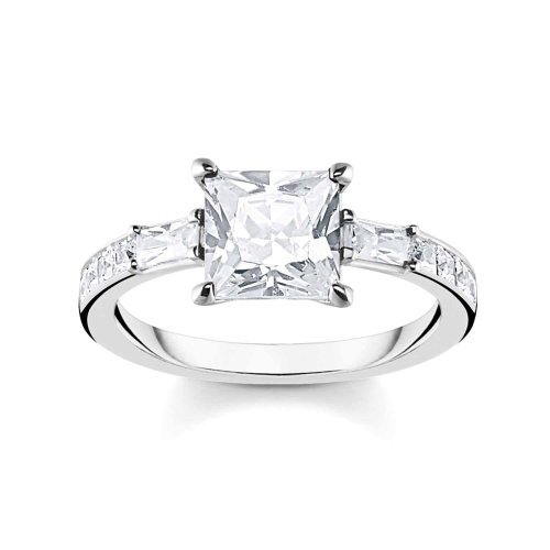 Thomas Sabo TR2380-051-14 Damen-Ring Silber Weiße Steine